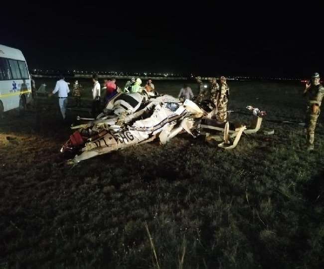 Helicopter crash at the airport in Raipur