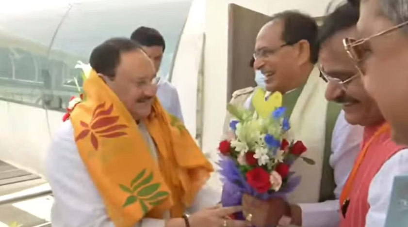 BJP President JP Nadda reached Bhopal